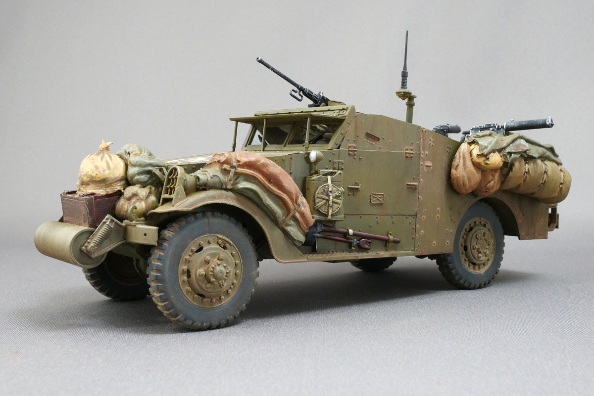 U.S. M3A1 WHITE SCOUT CAR EARLY PRODUCTION HOBBY BOSS 1/35 FINISHED WORK