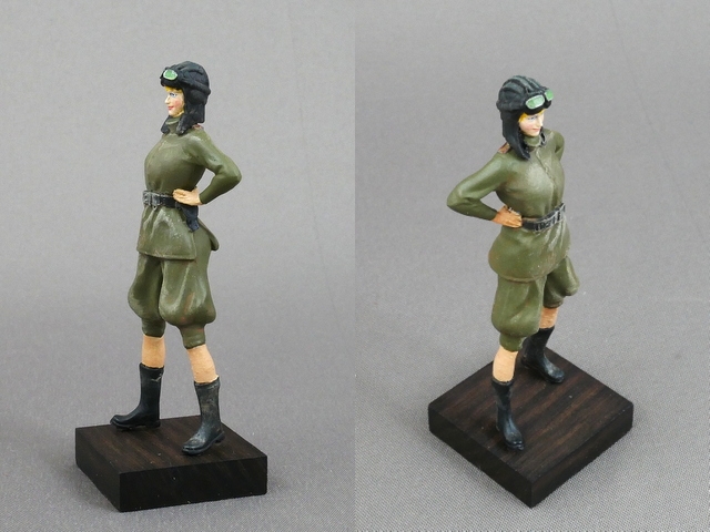 1:35  Soviet Female soldier smiling  Scale Resin Figure 