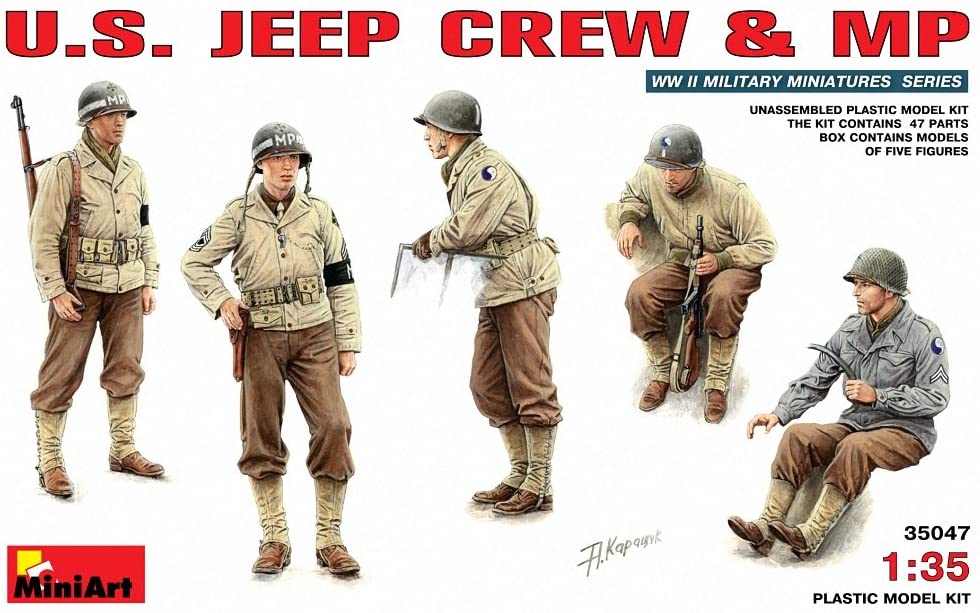 U.S. JEEP CREW AND MP MINIART 1/35 BOX PACKAGE