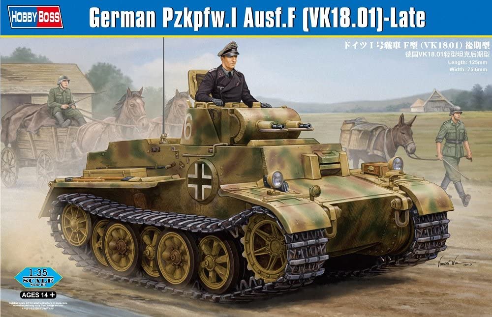 German Pzkpfw. I Ausf. F VK18.01 Late type Hobby Boss 1/35 Making