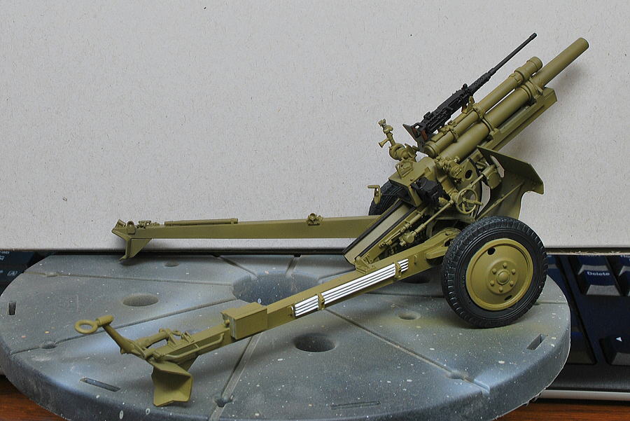105mm榴弾砲 アメリカ軍 AFVクラブ 1/35 オリーブドラブの基本塗装