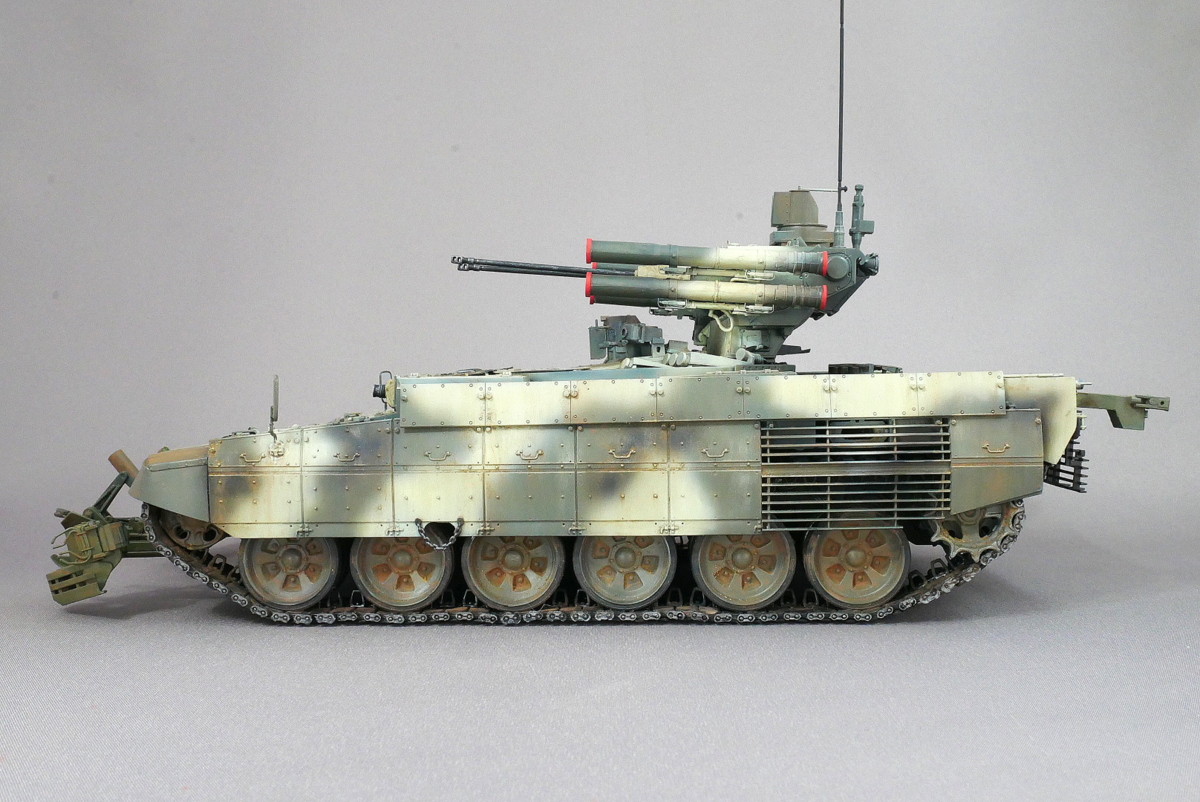 ロシア軍 BMPT 火力支援車 ターミネーター メンモデル モンモデル Meng Model 1/35 プラモデル製作手順 組立と塗装 製作記 完成写真