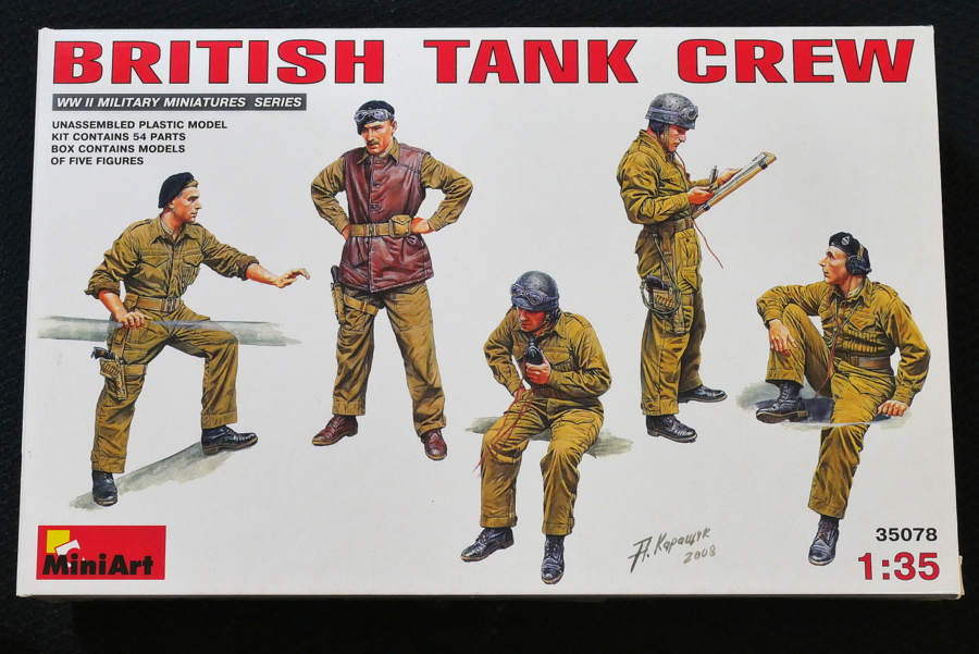 イギリス戦車兵 フィギュアセット ミニアート 1/35 箱絵 ボックスアート
