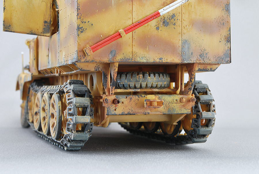 ディアナ 対戦車砲 5tハーフトラック ブロンコ 1/35 完成写真 明るい色の計測ポール