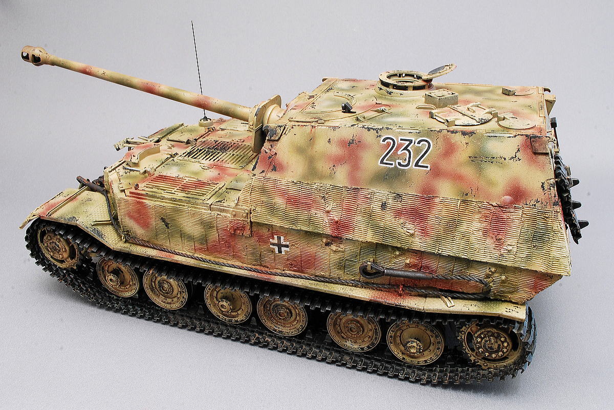 エレファント重駆逐戦車 Sd.Kfz.184 タミヤ 1/35 完成写真 コーティングが剥がれた