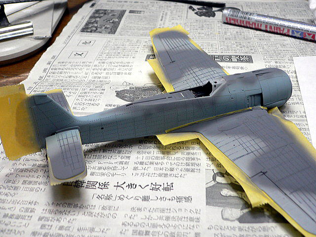 フォッケウルフ Fw190A-3 ハセガワ 塗装とマスキング