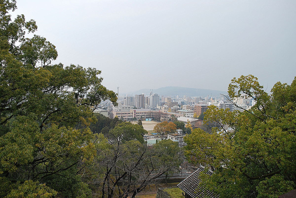熊本城天守閣からの眺め
