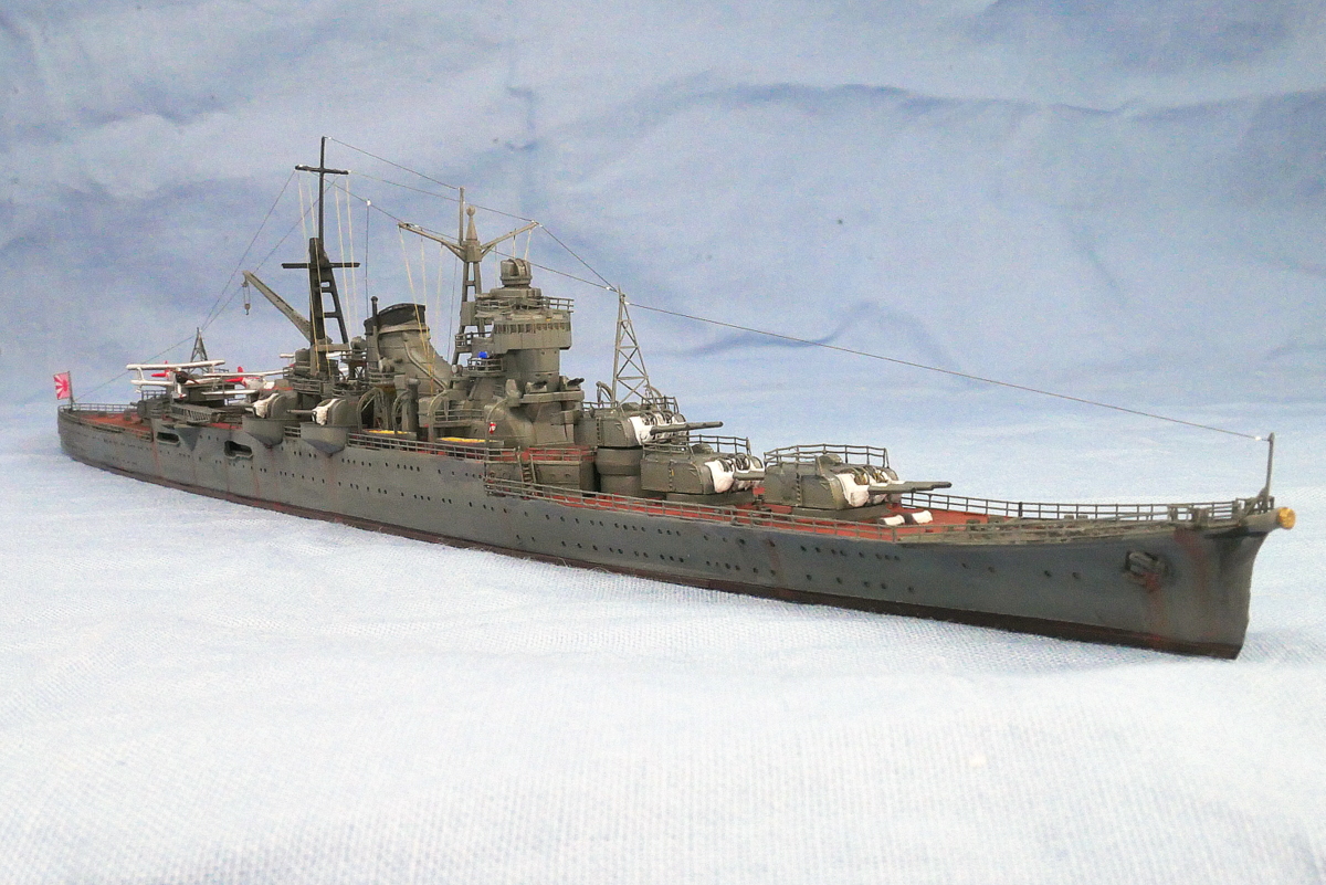 軽巡洋艦 熊野 大日本帝国海軍 タミヤ 1/700 プラモデル製作手順 組立と塗装 製作記 完成写真