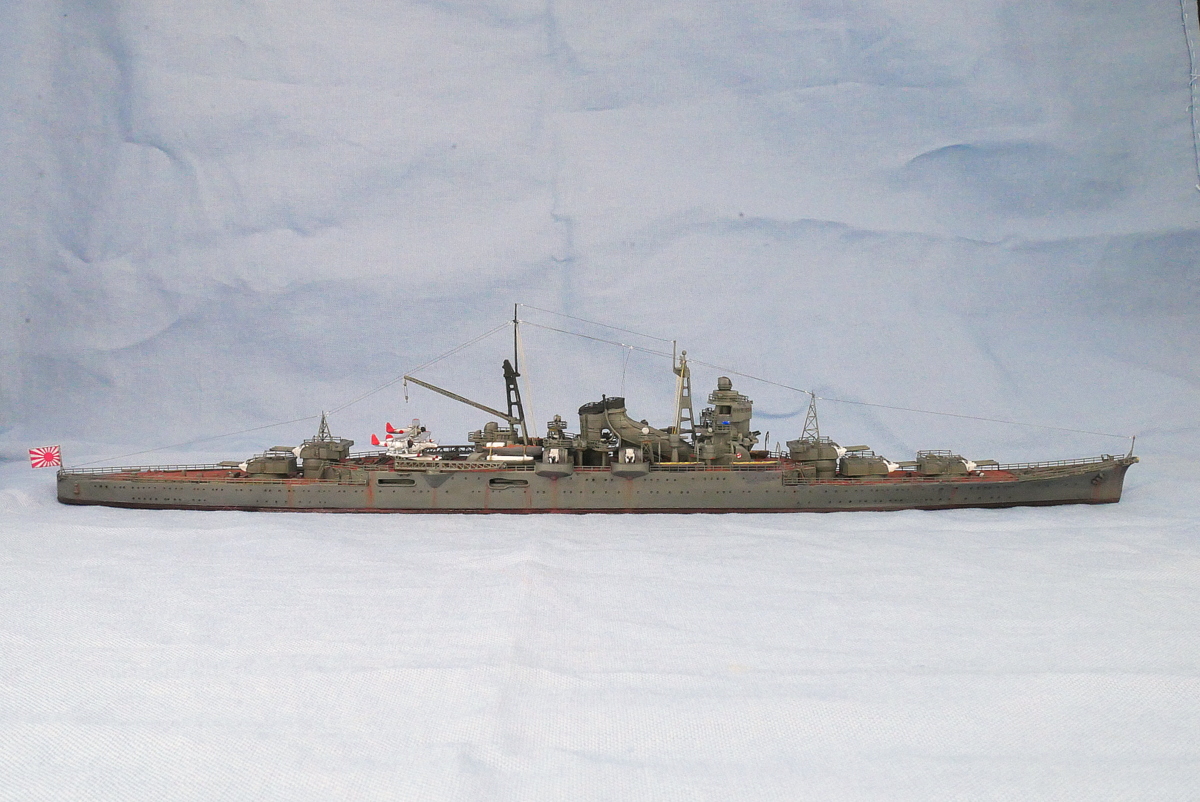 軽巡洋艦 熊野 大日本帝国海軍 タミヤ 1/700 プラモデル製作手順 組立と塗装 製作記 完成写真