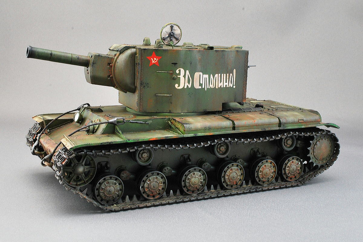 KV-2 ソビエト軍重戦車 トランペッター 1/35 組立と塗装・製作記・完成写真, プラモデル | 細密桃源郷