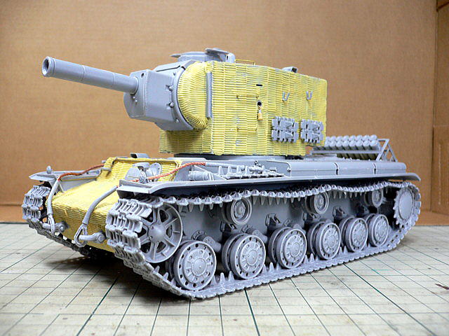 KV-2 鹵獲戦車 トランペッター 1/35 ツィンメリット・コーティング・ローラー