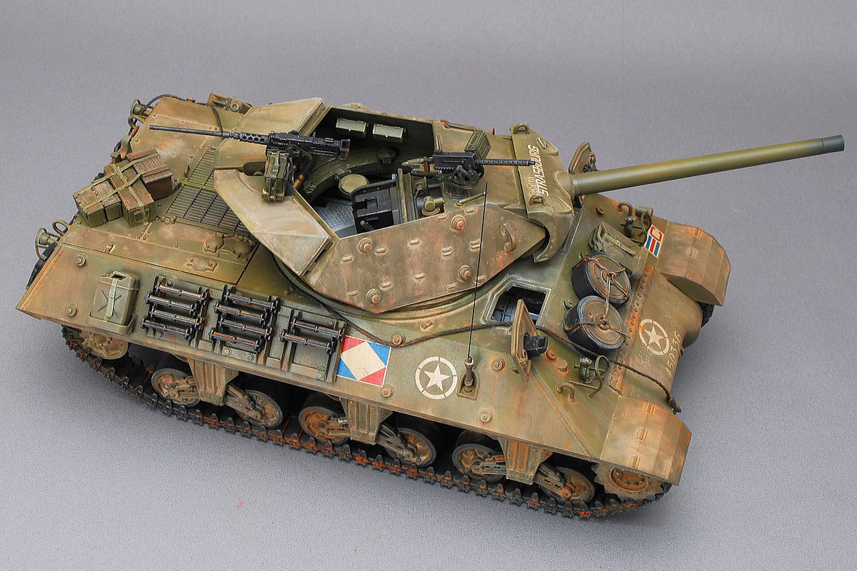 M10 GMC 駆逐戦車 アカデミー 1/35 完成写真 車両の金属部分