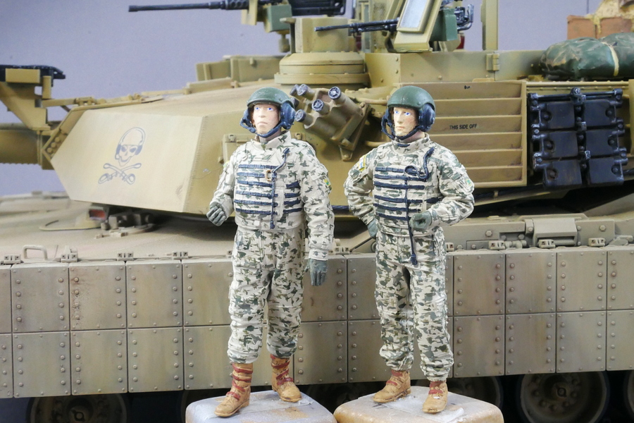 現用アメリカ軍戦車兵 1/35 プラモデル製作手順 組立と塗装 製作記 完成写真