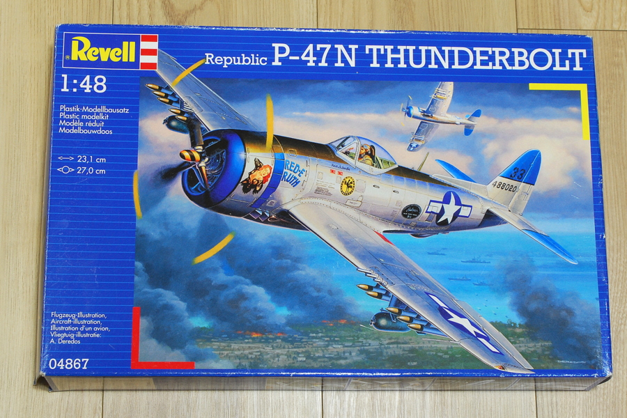 リパブリック サンダーボルト P-47N レベル 1/48 箱絵 ボックスアート