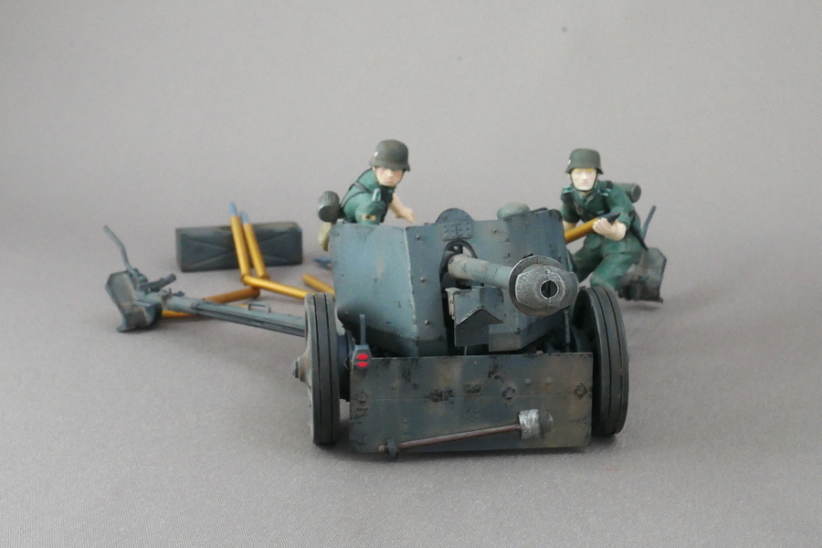 Pak40(L46) ドイツ75mm対戦車砲 タミヤ 1/35 プラモデル製作手順 組立と塗装 製作記 完成写真