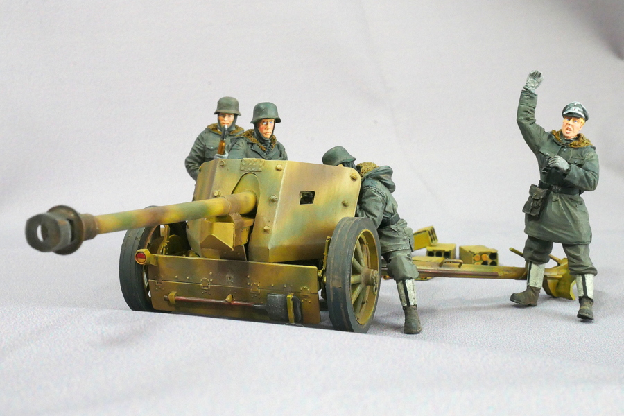 ドイツ軍 Pak40 75mm対戦車砲 AFVクラブ 1/35 プラモデル製作手順 組立と塗装 製作記 完成写真
