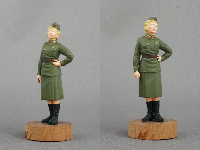 ソビエト女性兵士 休息セット (1939年-1942年) ICM 1/35 完成写真