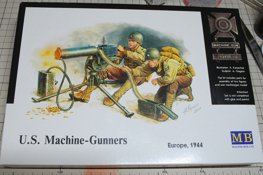 M1917A1ブローニング重機関銃マシンガンクルー アメリカ軍 マスターボックス 1/35 箱絵 ボックスアート