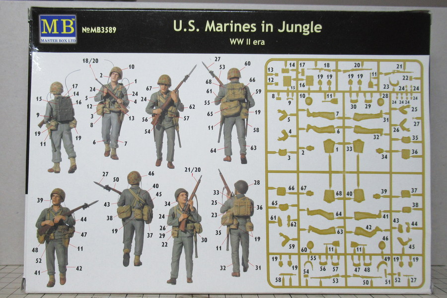 アメリカ海兵隊 ジャングル戦 第二次世界大戦 マスターボックス 1/35 塗装指示