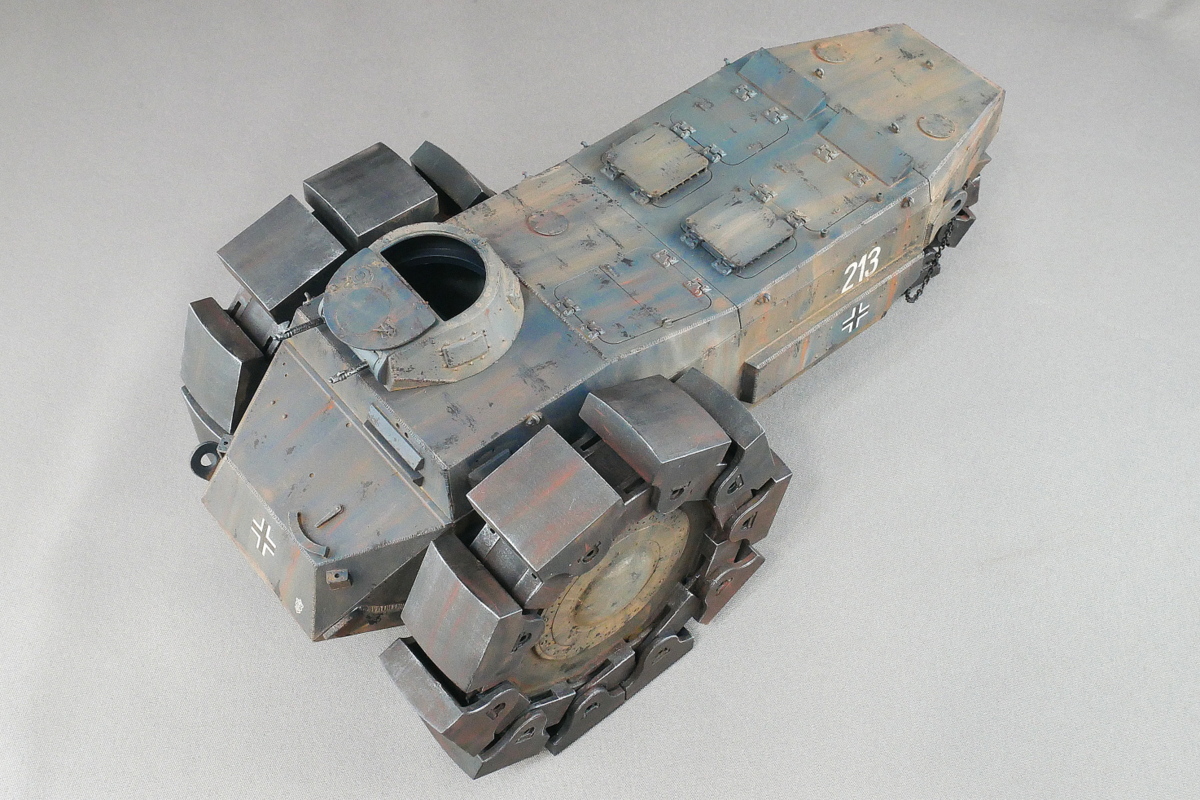ドイツ軍 VsKfz 617 アルケット・ミーネンロイマー重地雷処理車 メンモデル モンモデル Meng Model 1/35 プラモデル製作手順 組立と塗装 製作記 完成写真