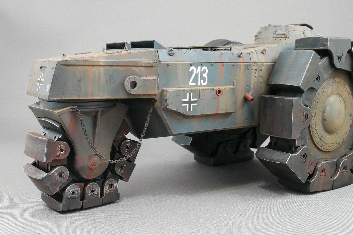 ドイツ軍 VsKfz 617 アルケット・ミーネンロイマー重地雷処理車 メンモデル モンモデル Meng Model 1/35 プラモデル製作手順 組立と塗装 製作記 完成写真