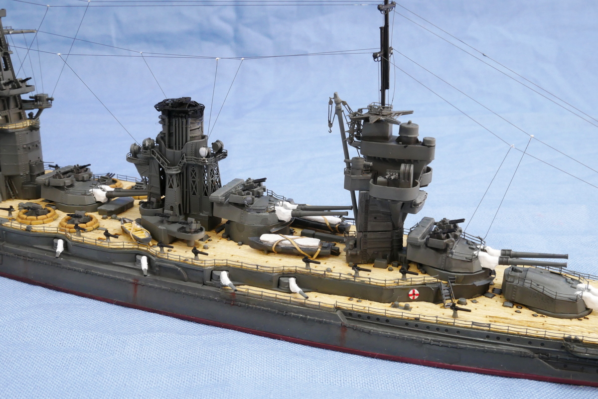 戦艦山城 1944 アオシマ 1/700 完成写真 艦中央