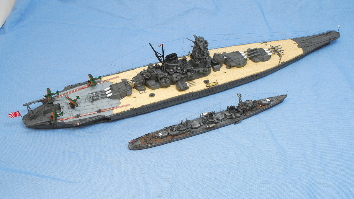 戦艦大和 1941 就役時 フジミ 1/700 完成写真 浦風
