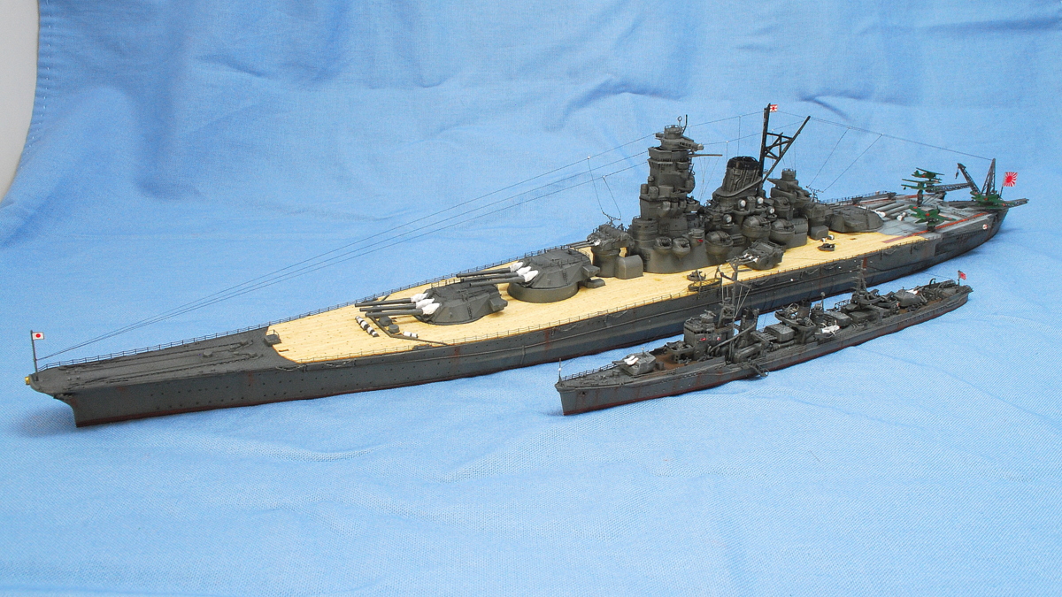 戦艦大和 1941 就役時 フジミ 1/700 完成写真 浦風