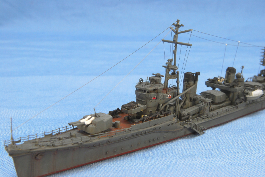 駆逐艦 雪風 1945年 フジミ 1/700 完成写真 艦橋と警告灯 救命浮標