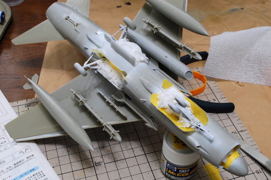 A-7E コルセアII アメリカ海軍艦上攻撃機ハセガワ 1/48 組立と塗装・製作記・完成写真