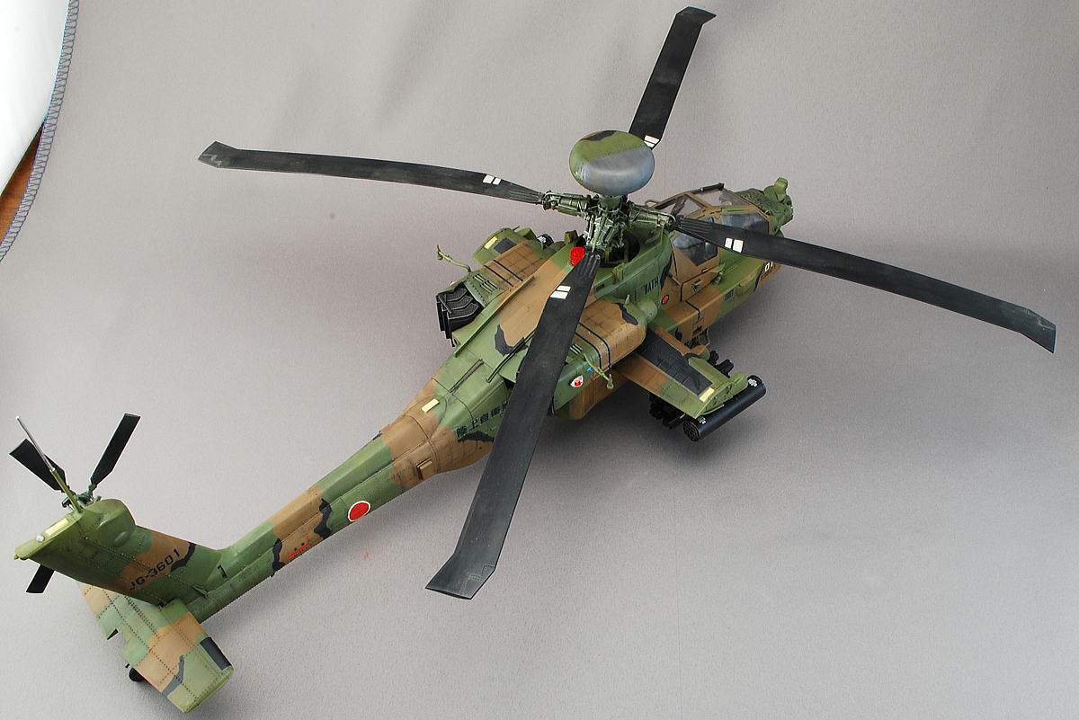 アパッチ AH-64D 陸上自衛隊攻撃ヘリコプター ハセガワ 1/48 組立と塗装・製作記・完成写真, プラモデル | 細密桃源郷 プラモデル製作記