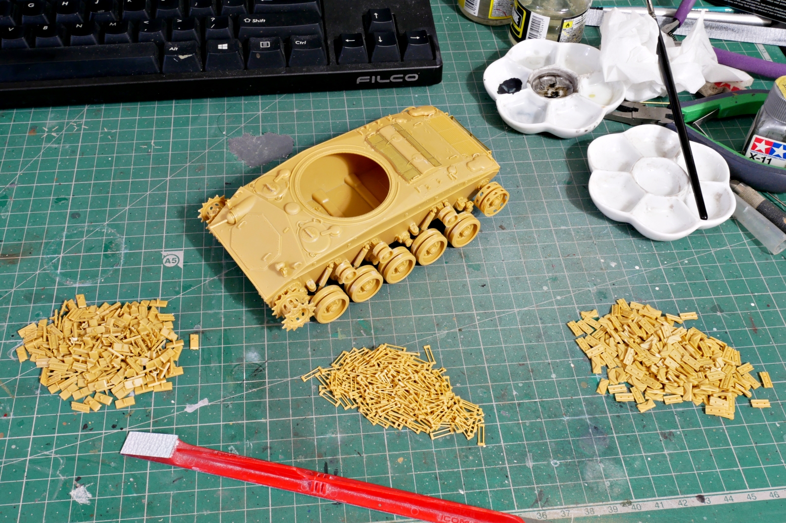 M24チャーフィー軽戦車, 陸上自衛隊, ブロンコモデル, 1/35, プラモデル製作手順, 組立と塗装, 製作記, 完成写真
