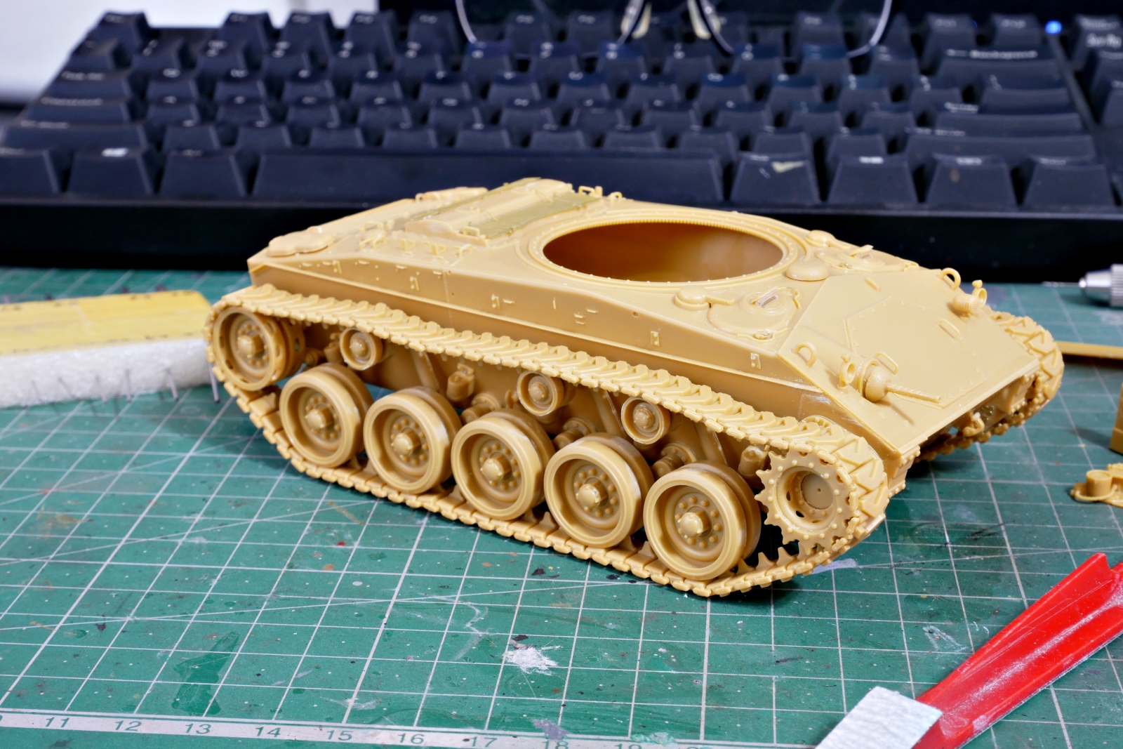 M24チャーフィー軽戦車, 陸上自衛隊, ブロンコモデル, 1/35, プラモデル製作手順, 組立と塗装, 製作記, 完成写真