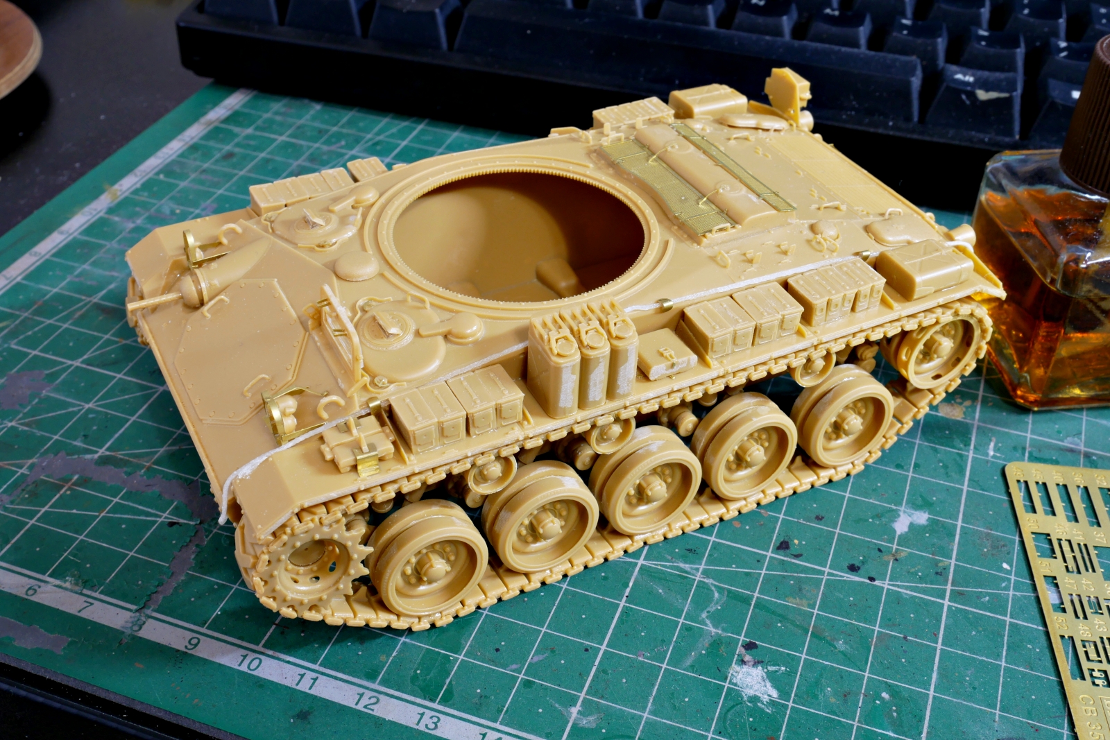 M24チャーフィー軽戦車, 陸上自衛隊, ブロンコモデル, 1/35, プラモデル製作手順, 組立と塗装, 製作記, 完成写真