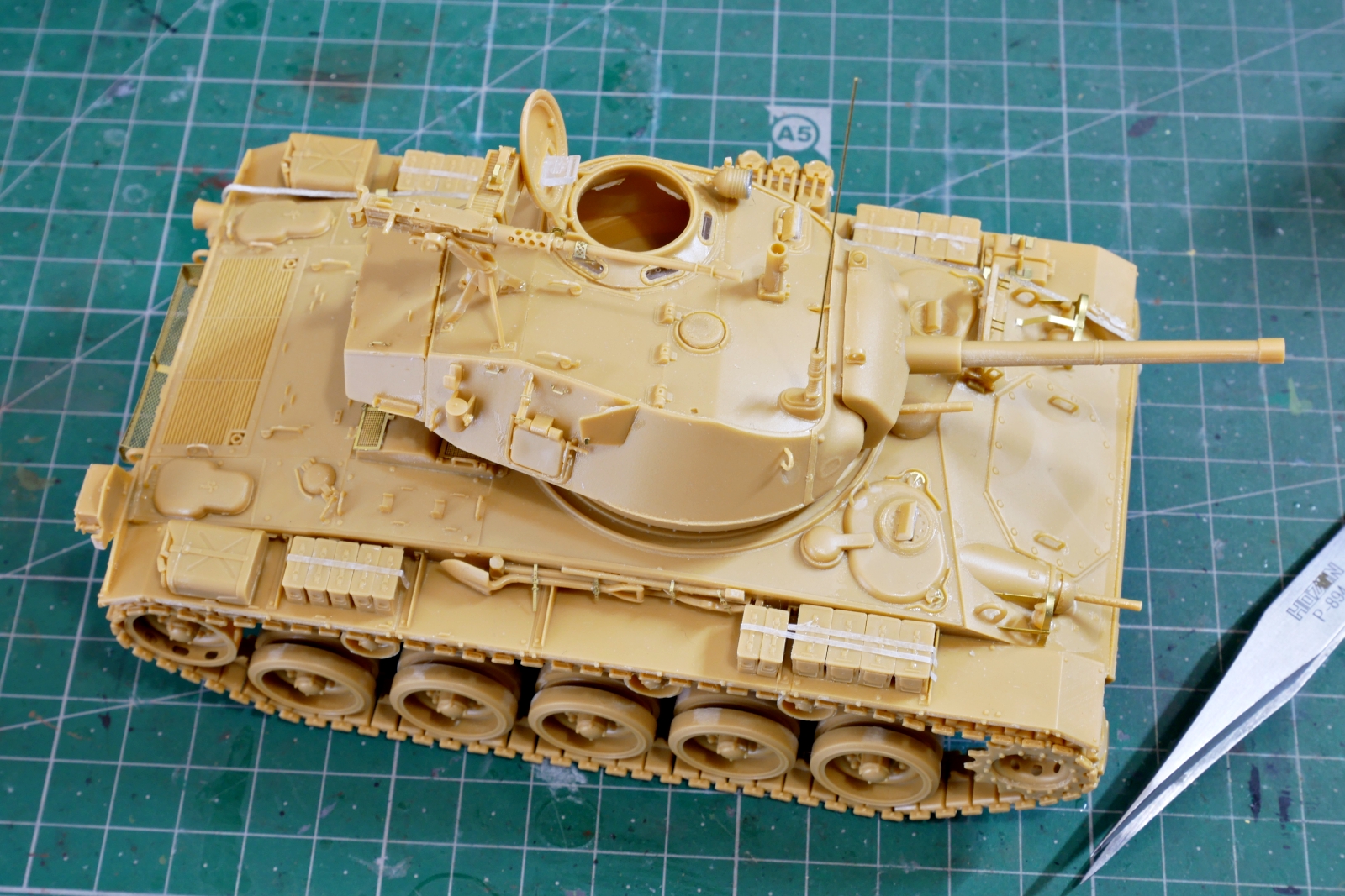 M24チャーフィー軽戦車, 陸上自衛隊, ブロンコモデル, 1/35, プラモデル製作手順, 組立と塗装, 製作記, 完成写真