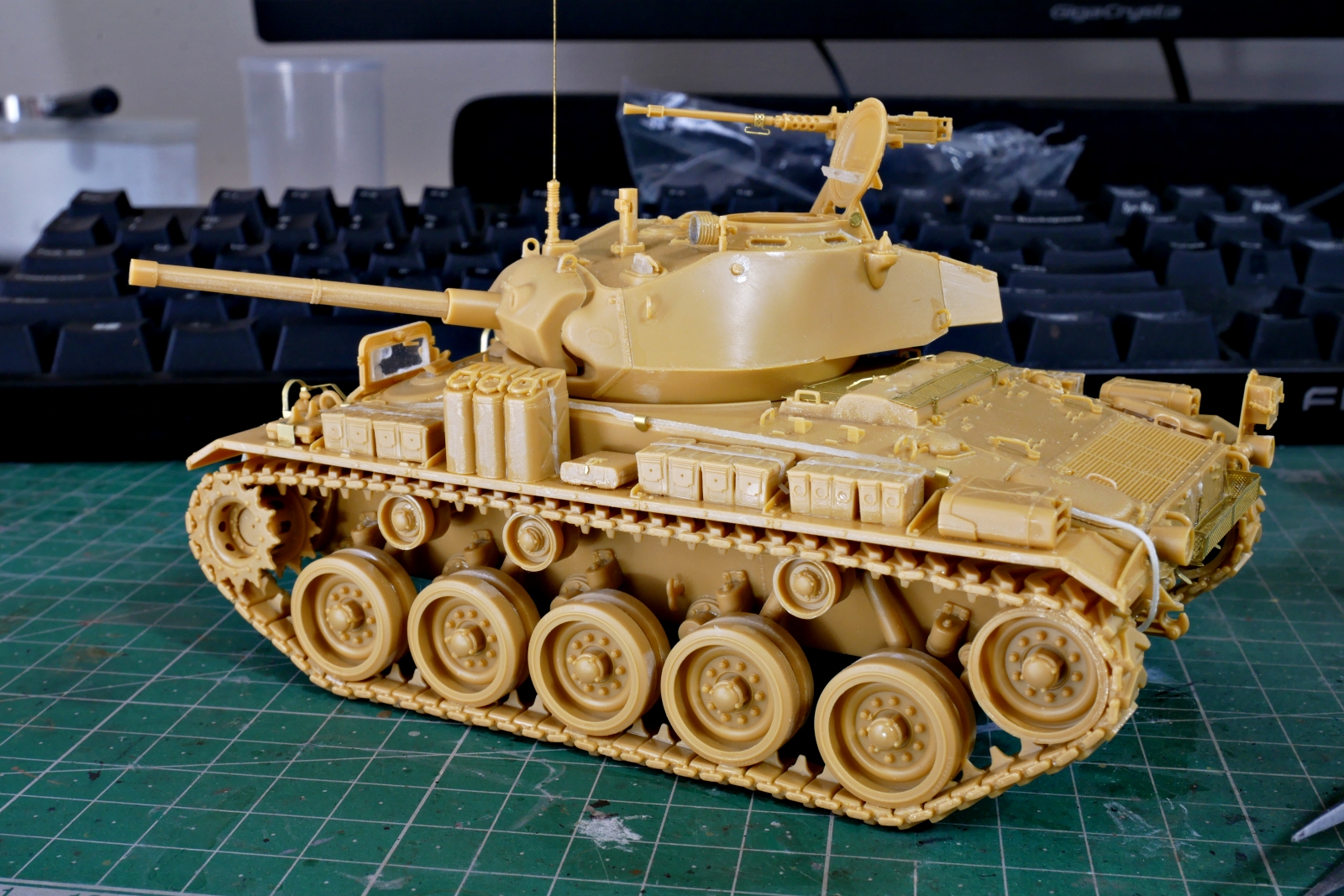 M24チャーフィー軽戦車, 陸上自衛隊, ブロンコモデル, 1/35, プラモデル製作手順, 組立と塗装, 製作記, 完成写真