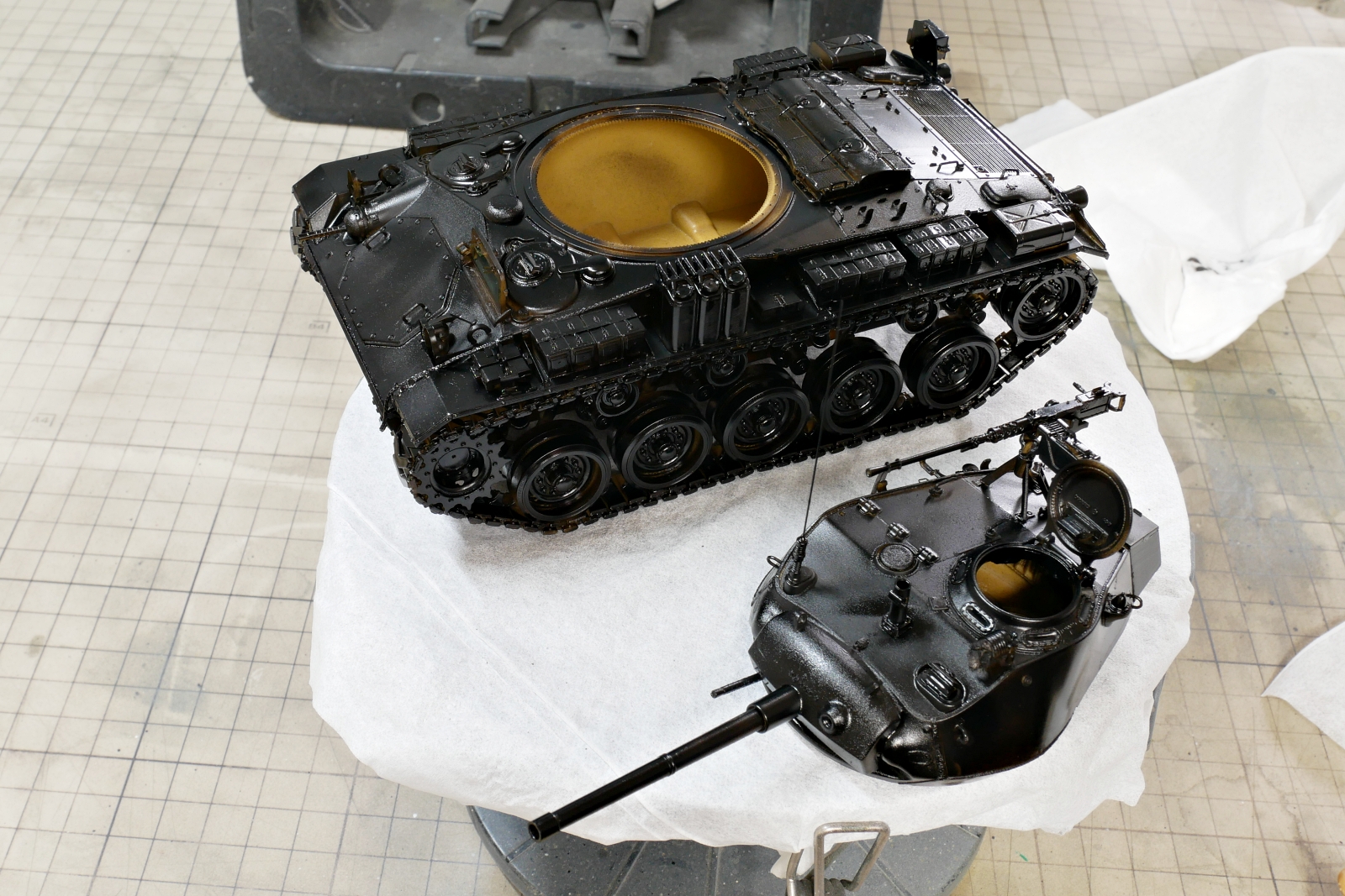 M24チャーフィー軽戦車, 陸上自衛隊, ブロンコモデル, 1/35, プラモデル製作手順, 組立と塗装, 製作記, 完成写真