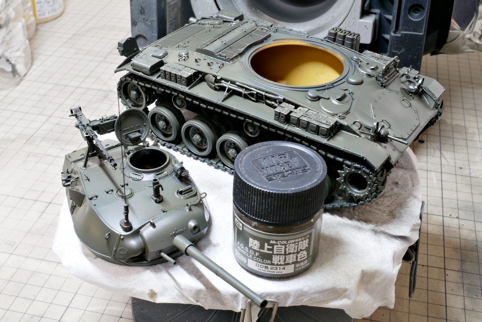 M24チャーフィー軽戦車, 陸上自衛隊, ブロンコモデル, 1/35, プラモデル製作手順, 組立と塗装, 製作記, 完成写真