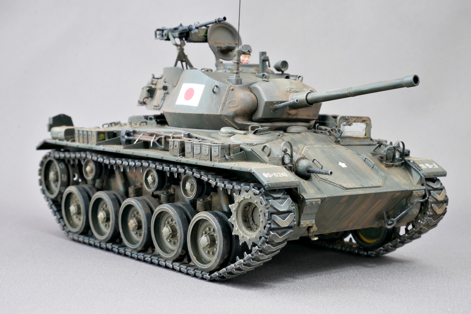 M24チャーフィー軽戦車, 陸上自衛隊, ブロンコモデル, 1/35, プラモデル製作手順, 組立と塗装, 製作記, 完成写真