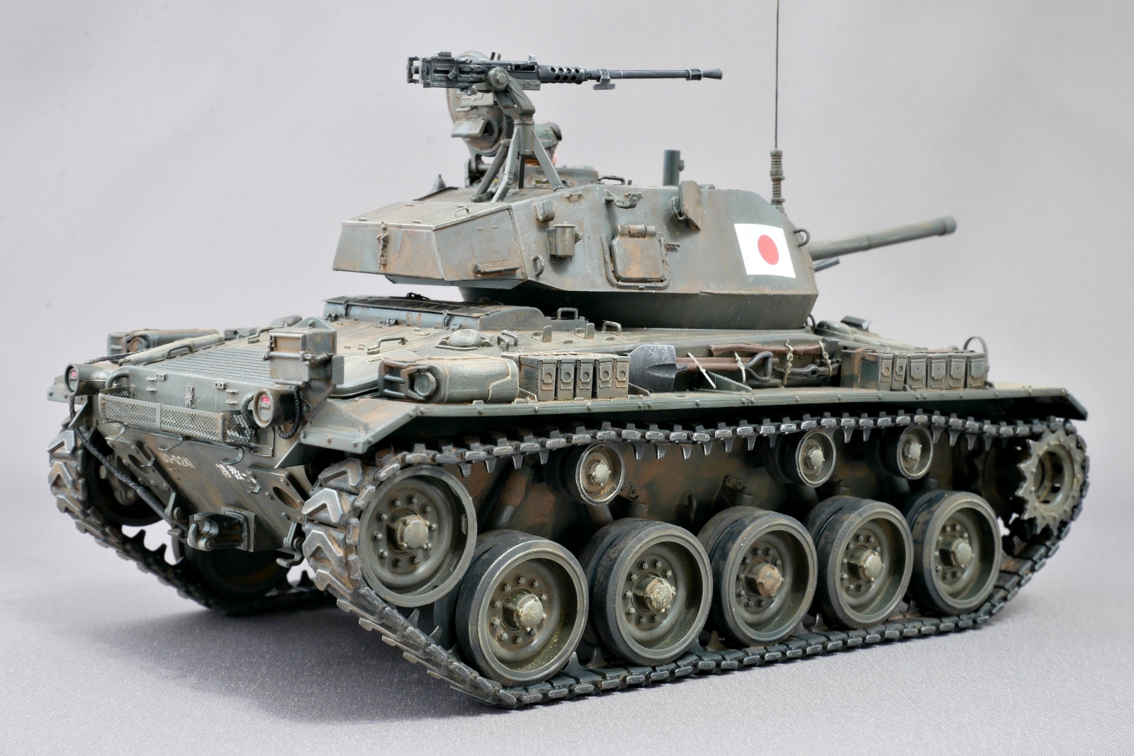 M24チャーフィー軽戦車, 陸上自衛隊, ブロンコモデル, 1/35, プラモデル製作手順, 組立と塗装, 製作記, 完成写真