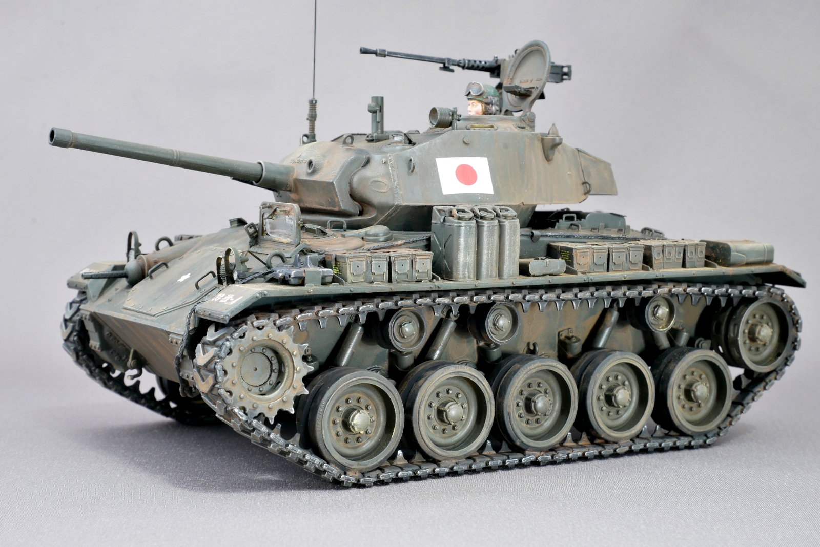 M24チャーフィー軽戦車, 陸上自衛隊, ブロンコモデル, 1/35, プラモデル製作手順, 組立と塗装, 製作記, 完成写真