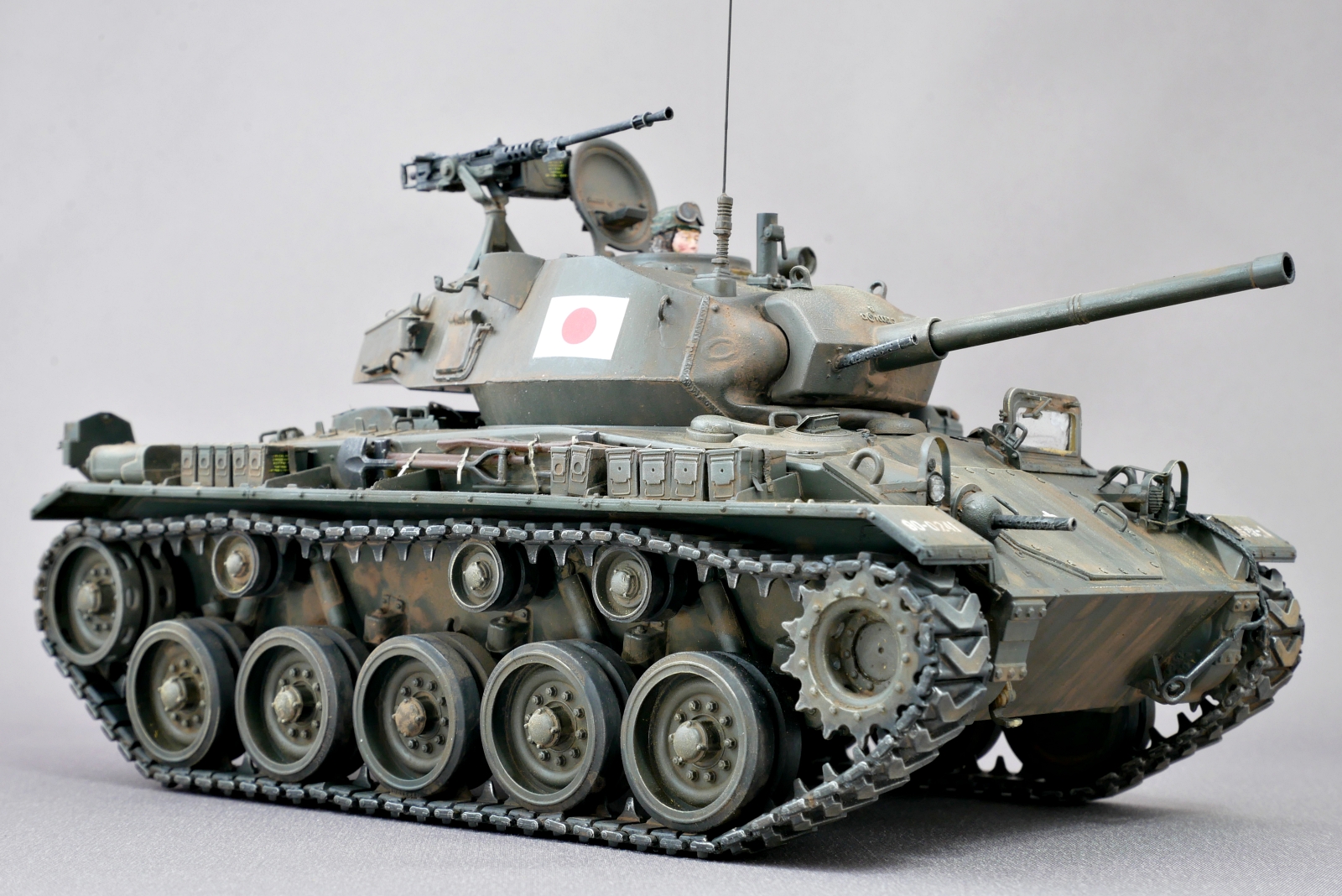 M24チャーフィー軽戦車, 陸上自衛隊, ブロンコモデル, 1/35, プラモデル製作手順, 組立と塗装, 製作記, 完成写真