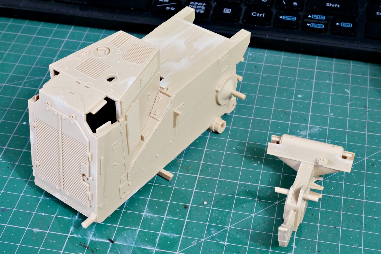 D9R, 装甲ブルドーザー, メンモデル, 1/35, プラモデル製作手順, 組立と塗装, 製作記, 完成写真