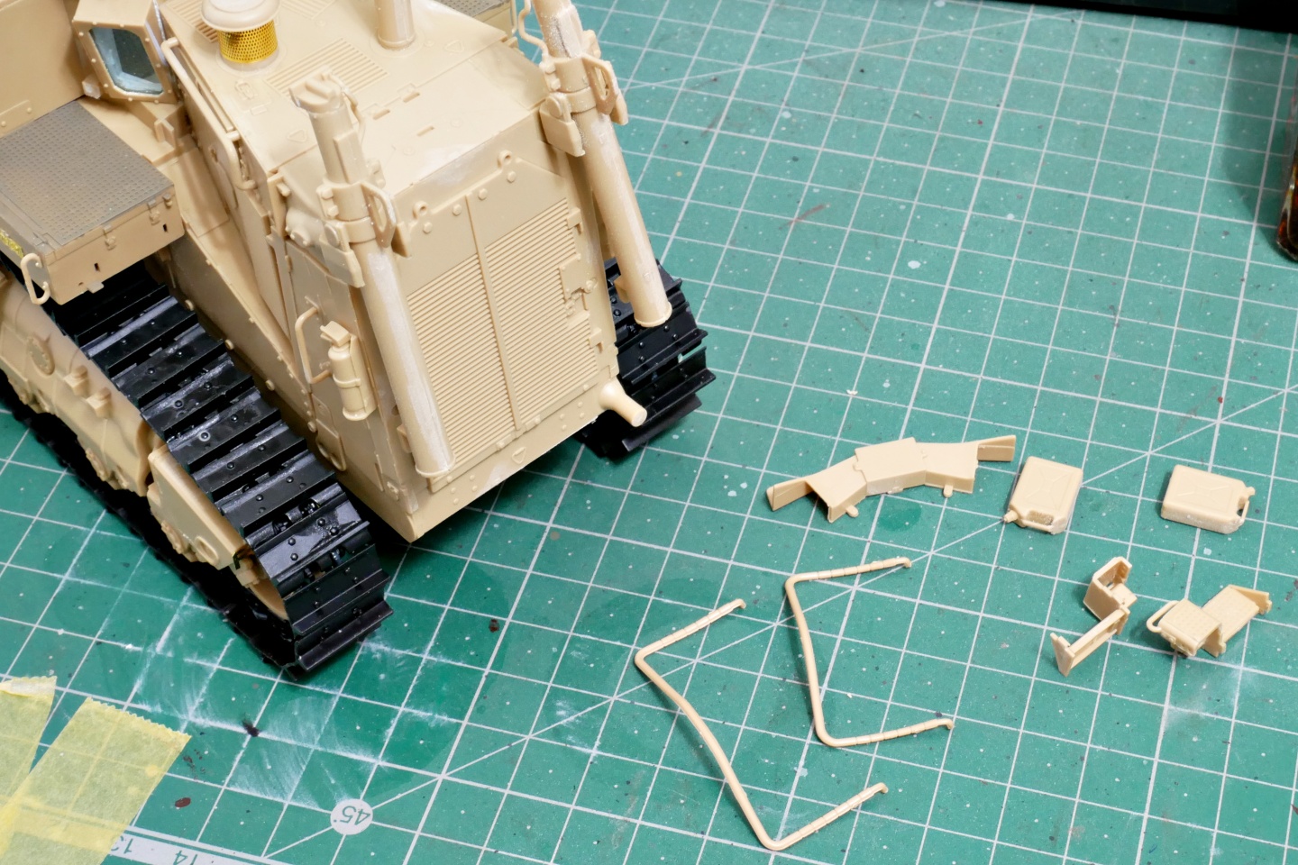D9R, 装甲ブルドーザー, メンモデル, 1/35, プラモデル製作手順, 組立と塗装, 製作記, 完成写真