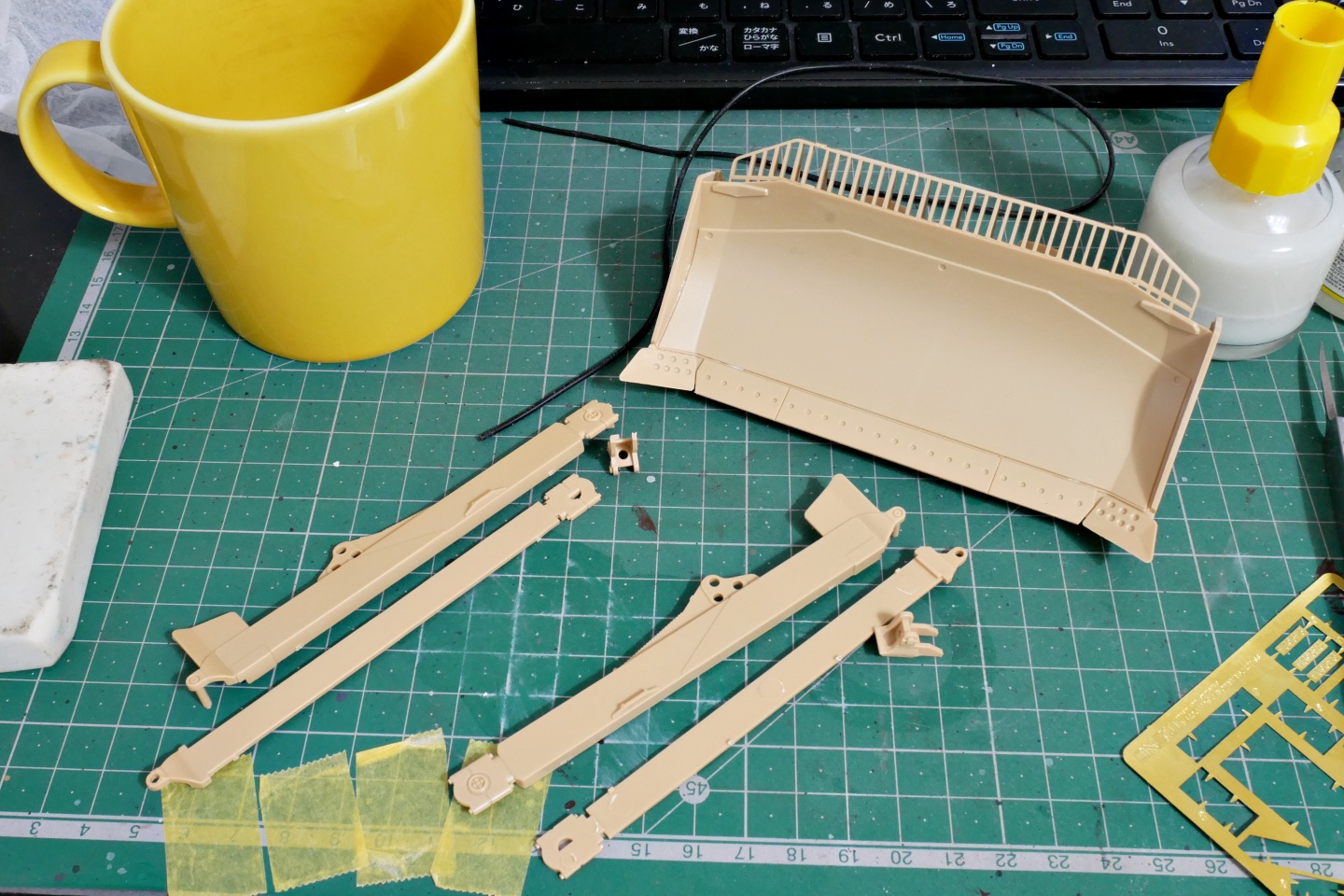 D9R, 装甲ブルドーザー, メンモデル, 1/35, プラモデル製作手順, 組立と塗装, 製作記, 完成写真