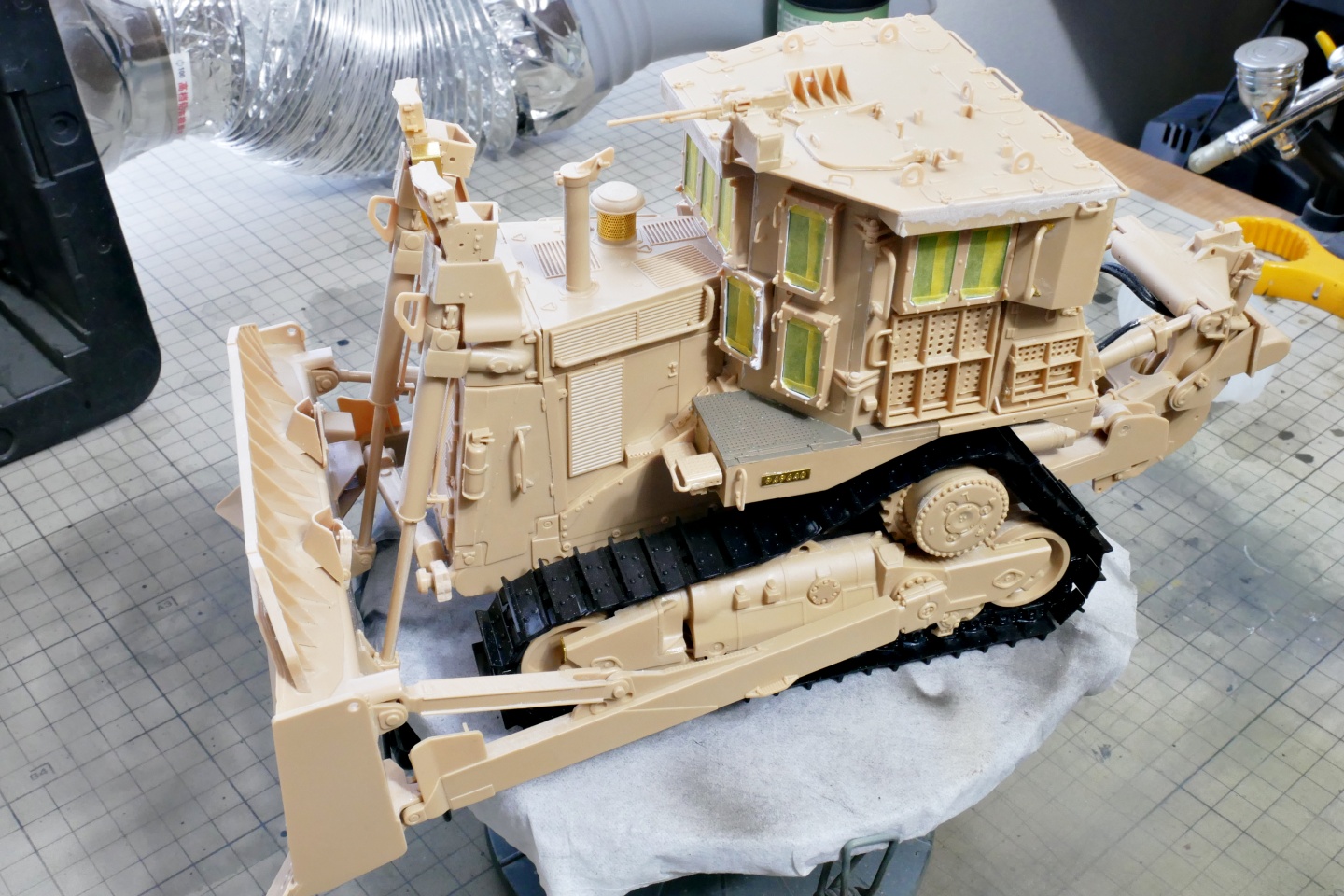 D9R, 装甲ブルドーザー, メンモデル, 1/35, プラモデル製作手順, 組立と塗装, 製作記, 完成写真