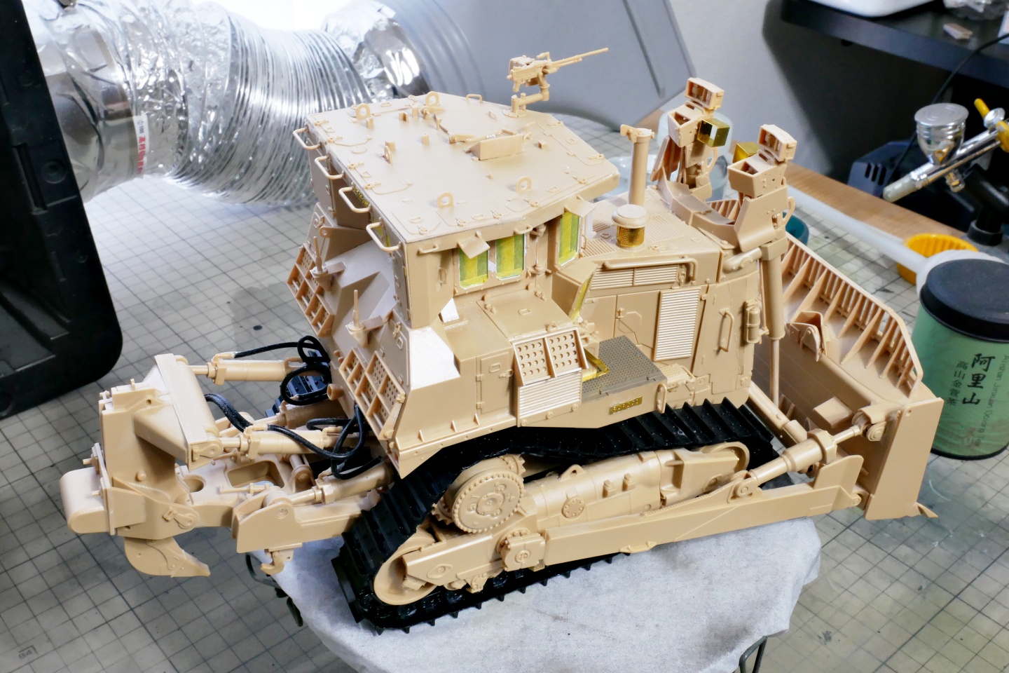 D9R, 装甲ブルドーザー, メンモデル, 1/35, プラモデル製作手順, 組立と塗装, 製作記, 完成写真