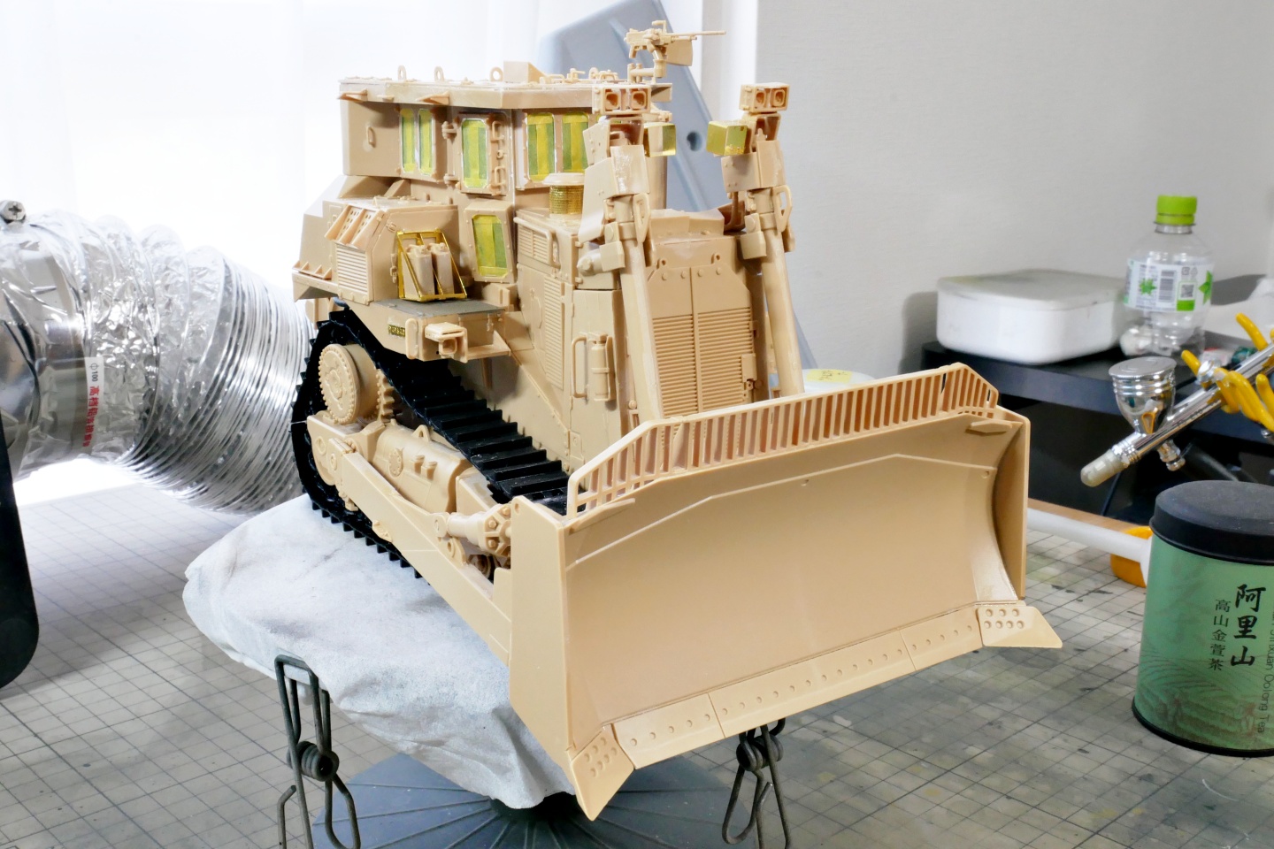 D9R, 装甲ブルドーザー, メンモデル, 1/35, プラモデル製作手順, 組立と塗装, 製作記, 完成写真