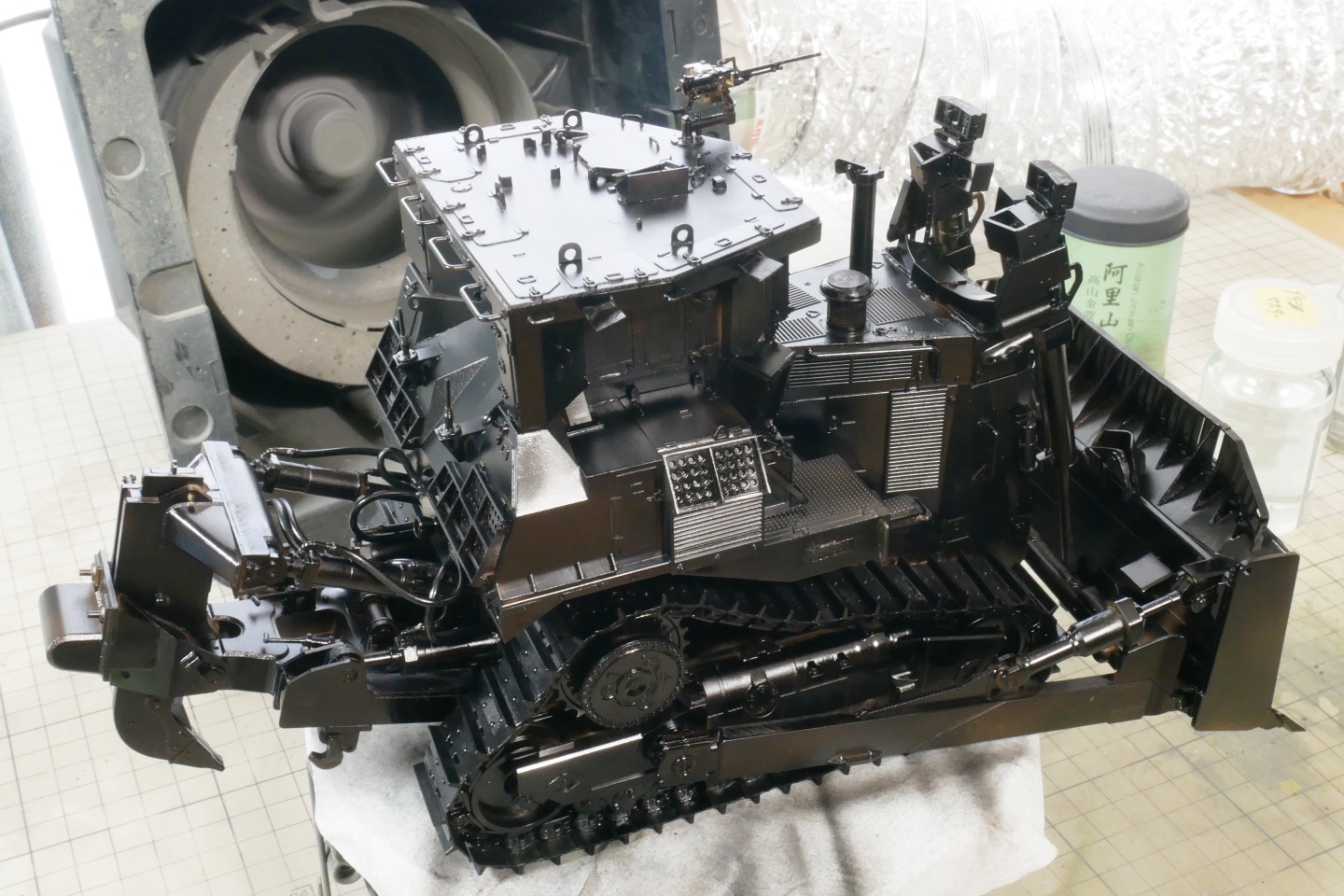 D9R, 装甲ブルドーザー, メンモデル, 1/35, プラモデル製作手順, 組立と塗装, 製作記, 完成写真