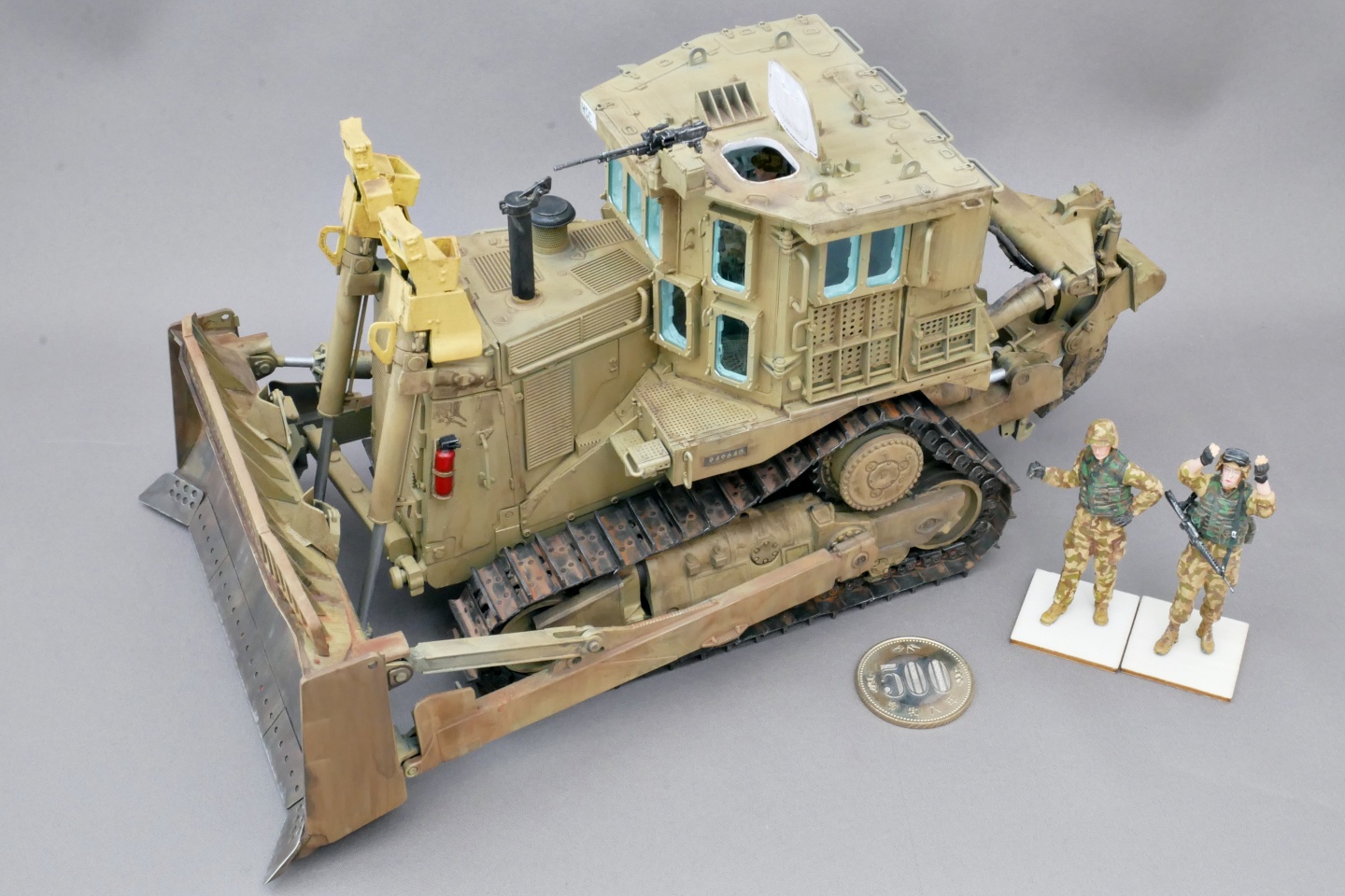 D9R, 装甲ブルドーザー, メンモデル, 1/35, プラモデル製作手順, 組立と塗装, 製作記, 完成写真